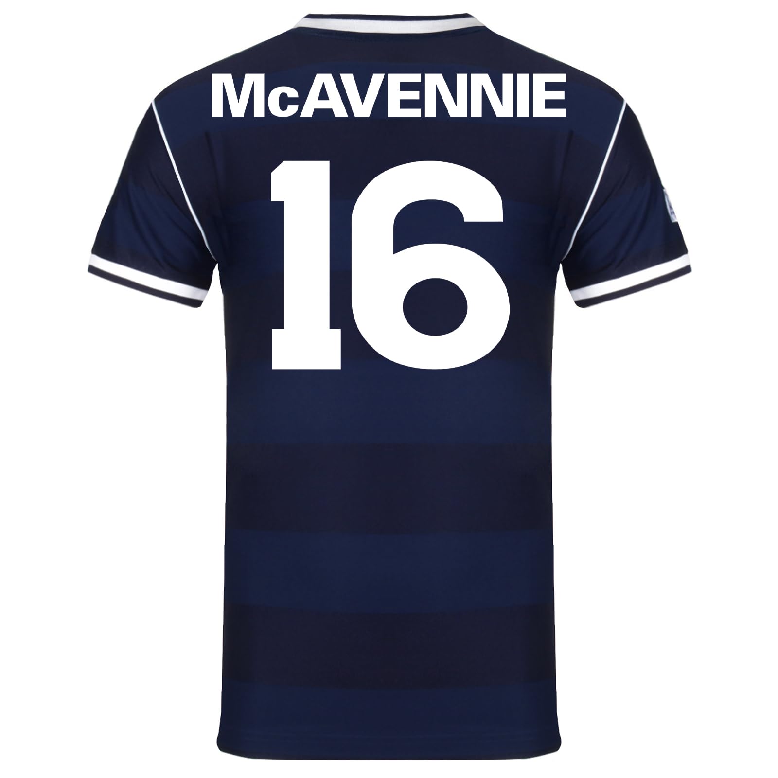 Scottish Fa Men's Navy Blue Mcavennie Scotland Mcavennie 16 1986 Retro Shirt Navy Blue 3XL