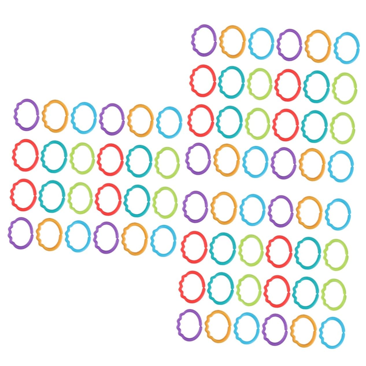 Totority 144 pcs Grabbing Baby Molar Ring Baby Connecting Ring Toys Teething Toys for Babies Links Rings Toys Baby teether Rings Links Calming Toys Babies Toys Crib Stroller Plastic Toddler