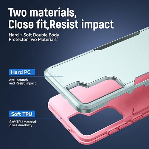 Miniatura 55 de Funda para Samsung Galaxy S21 Ultra (no para S21 Plus y S21), resistente a prueba de golpes, de grado militar, soporte de carga inalámbrica