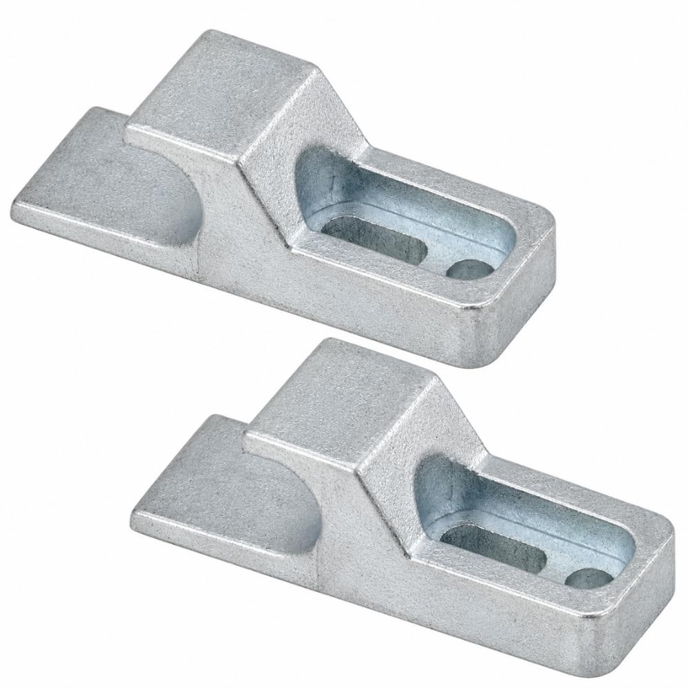 Clips a Gancio Lega di Zinco per Meccanismo Push Pull Botole Ispezione, Clip Metallica Mini Latch 35x11mm Anticorrosione, Telaio Anta Cartongesso Sportelli - Pz. 2