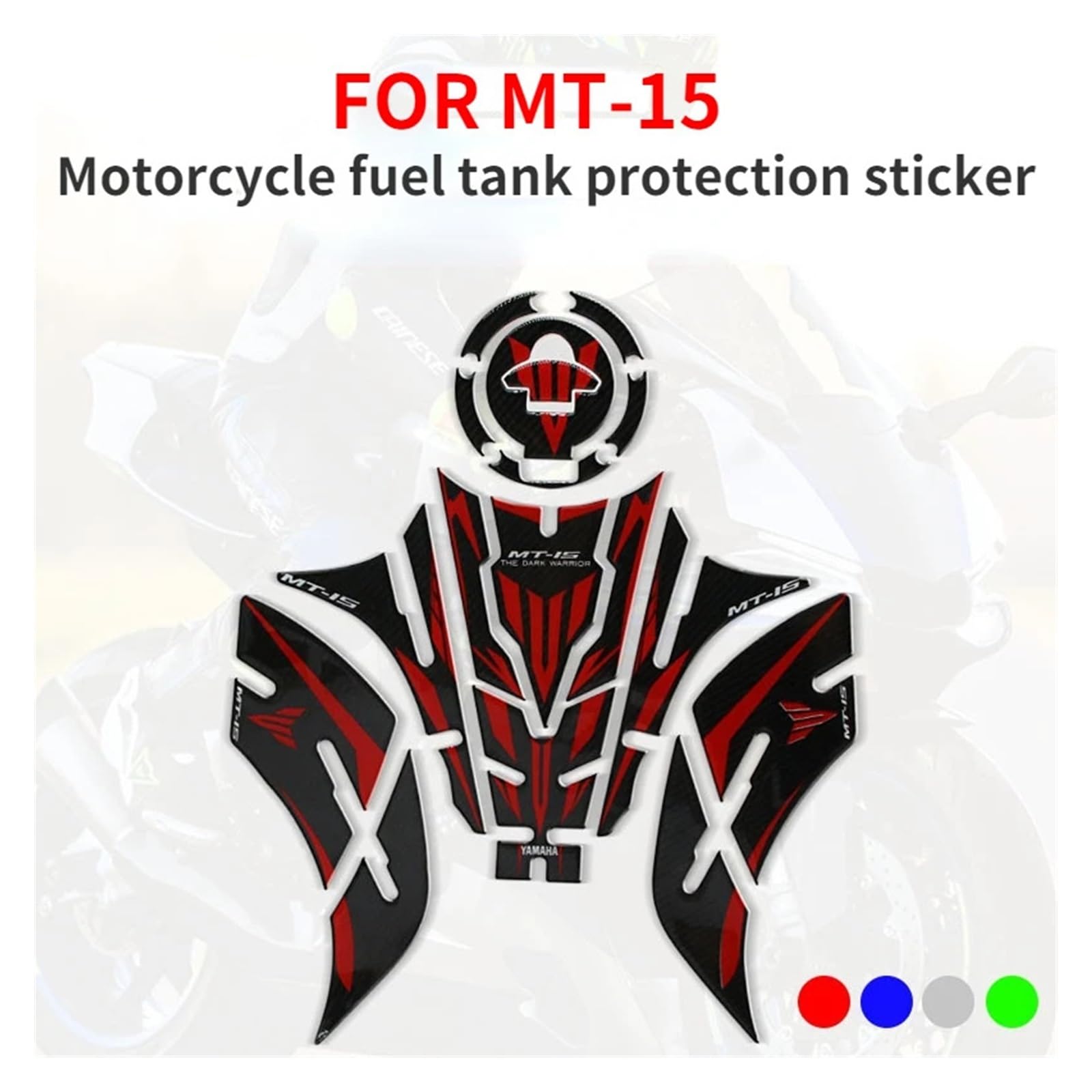 Labelbike - 3D Stickers Motorcycle Fuel Tank Sides Protection And Decoration In Resin Compatible With Ducati Hypermotard 950SP 2019-2024 Color Carbon Grey Red