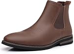 kkdom Cowboy Boots for Men Round Toe Mens Western Boots Casual Retro Boots
