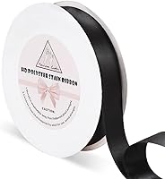 Vista 28 de Cintas de satén de doble cara rojo intenso de 5/8 pulgadas, 50 yardas, cinta de poliéster HD, para envoltura de regalos de boda, floristería