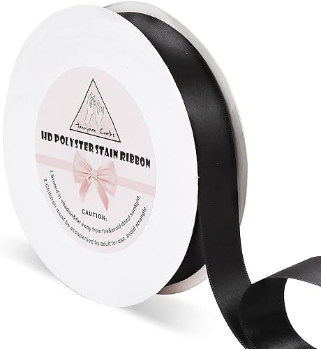 Miniatura 28 de Cintas de satén de doble cara rojo intenso de 5/8 pulgadas, 50 yardas, cinta de poliéster HD, para envoltura de regalos de boda, floristería