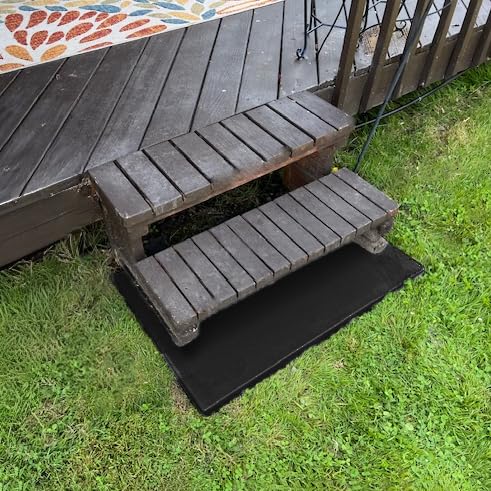 Confer Plastics Equipment Pad – 24\" x 32\" Heavy-Duty Base for Pool Equipment, Generators & AC Units – Weather-Resistant, Rib-Reinforced, Easy to Install – Made in USA (1, Black, 24x36)
