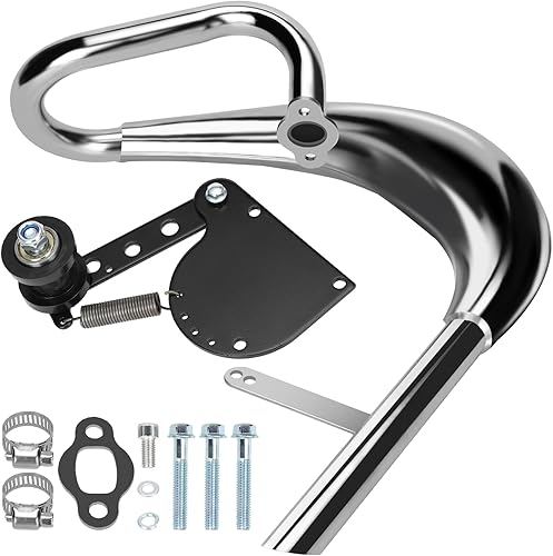 YOXUFA Kit de ajustador de tensor de cadena para cámara de expansión, silenciador de tubo de escape cromado, para 49 cc, 50 cc, 66 cc, 80 cc, 100