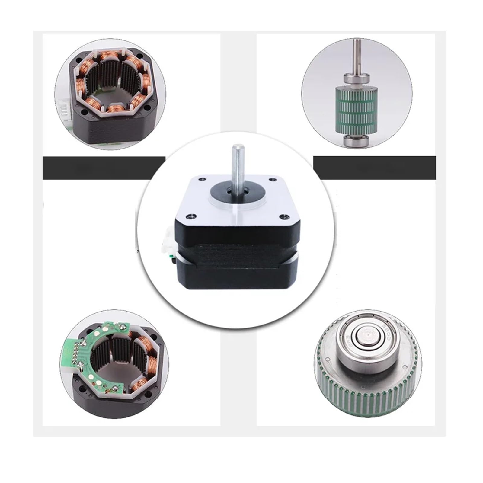 42 Schrittmotor 23 mm ultradünnes Gehäuse 0,22 Nm 1,2 A for 3D-Drucker Name17 mit Kabel