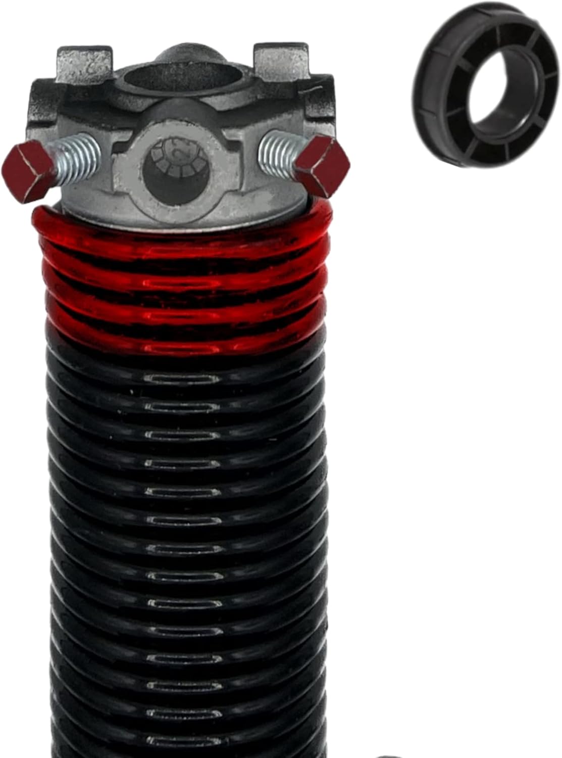 Alcan Garage Door Torsion Spring (0.225'' Wirex2'' Dx27'' L) with 1'' Nylon Bushing Left Hand Wound Replacement (Right Side),Red