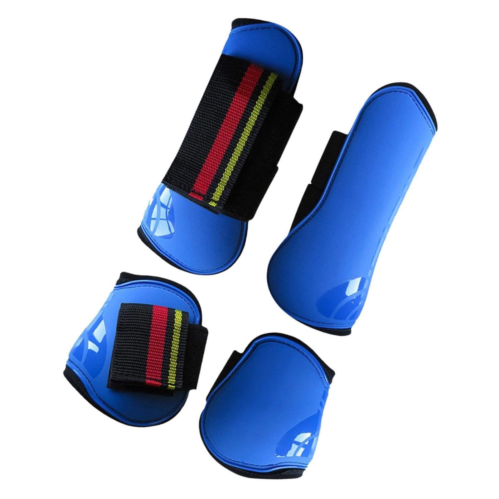 Juego de Protectores para tendones de Caballo de Cuero sintético Duradero, Vendajes para piernas, Equipo de protección cómodo para Entrenamiento