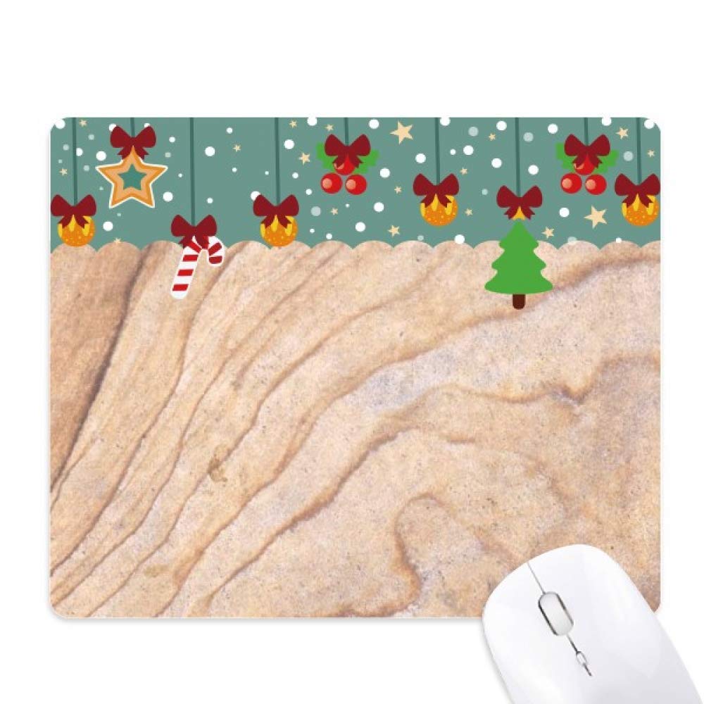 Tapis de souris de bureau de Noël mosaïque ondulé et chic - 5