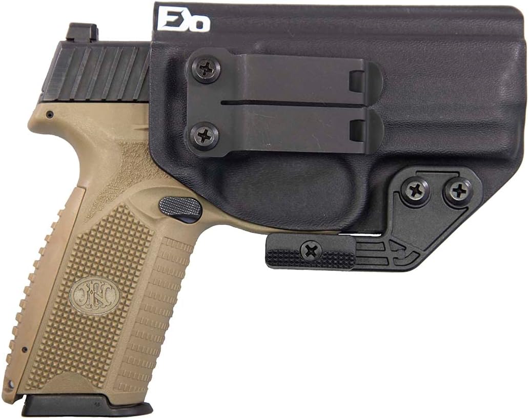 FDO Industries IWB Kydex Holster Compatible with FN 509 -Discreet Carry Concepts 1.5" Metal Monoblock Gear Clip - The Paladin Series - Made in USA