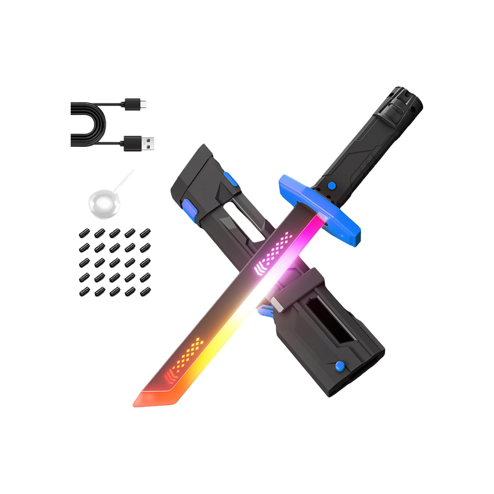 YPBEW Multicolor LED Light Sparking Swords Toy with Realistic Sound and Glow Effects for Kids Cosplay Event Roleplay Game Kids Sparking Swords