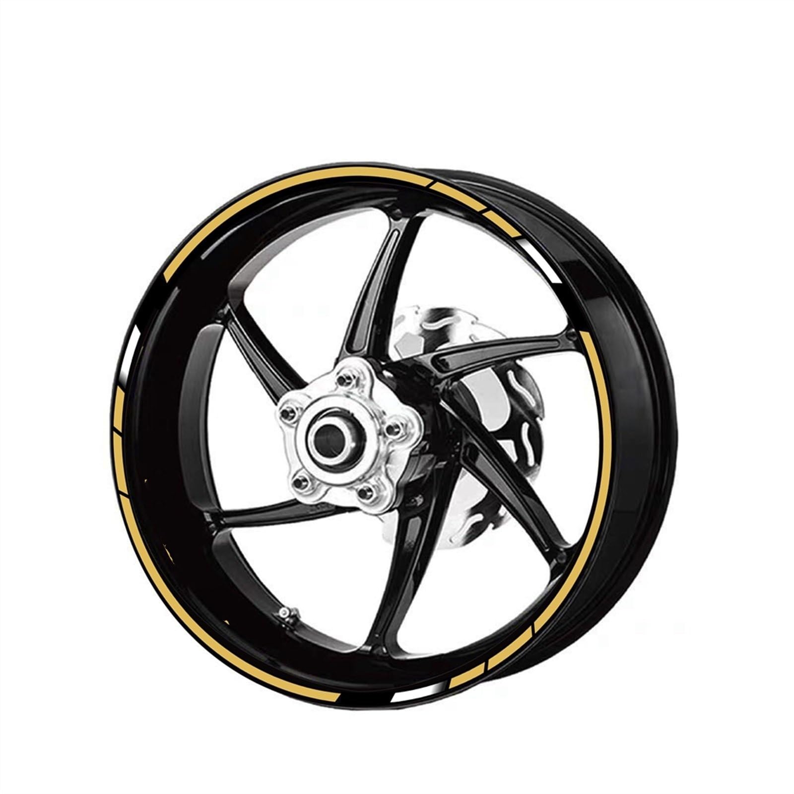 Motorcycle Wheel Stickers Reflective Rim Strips Decals 17" for HRC CBR1000RR CBR600RR CBR500R CBR300R CBR250R CBR 650R Decorative(Color5)