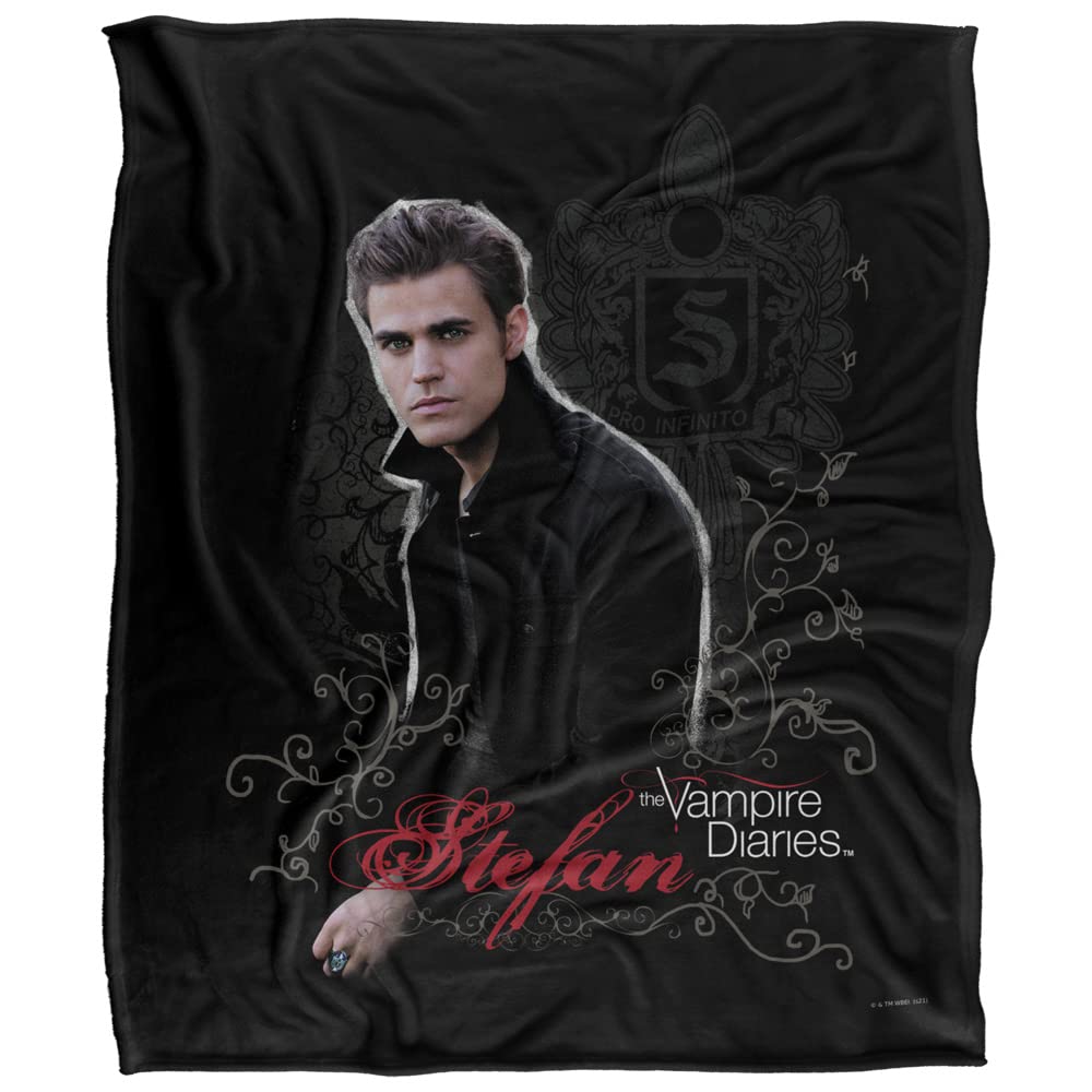 Couverture The Vampire Diaries - Plaid 100x130 Cm - Cadeau Fan De La Série TV - Doux Et Chaud - Lavable En Machine