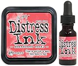 Tim Holtz Ranger Distress 2015 Color of the Month Ink Pad and Reinker Bundle - 2 Items (February - Abandoned Coral)