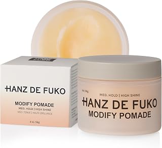Hanz de Fuko Modify Pomade: Medium Hold, High Shine for All Hair Types - Shea Butter, 2oz Travel Size