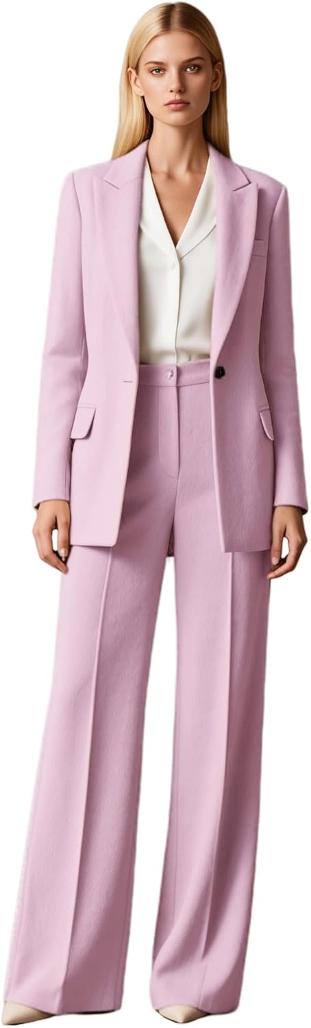 Plus Size Womens 2 Piece Outfits Suitng Tuxedo Business Pant Suits for Women Dressy for Wedding Guest