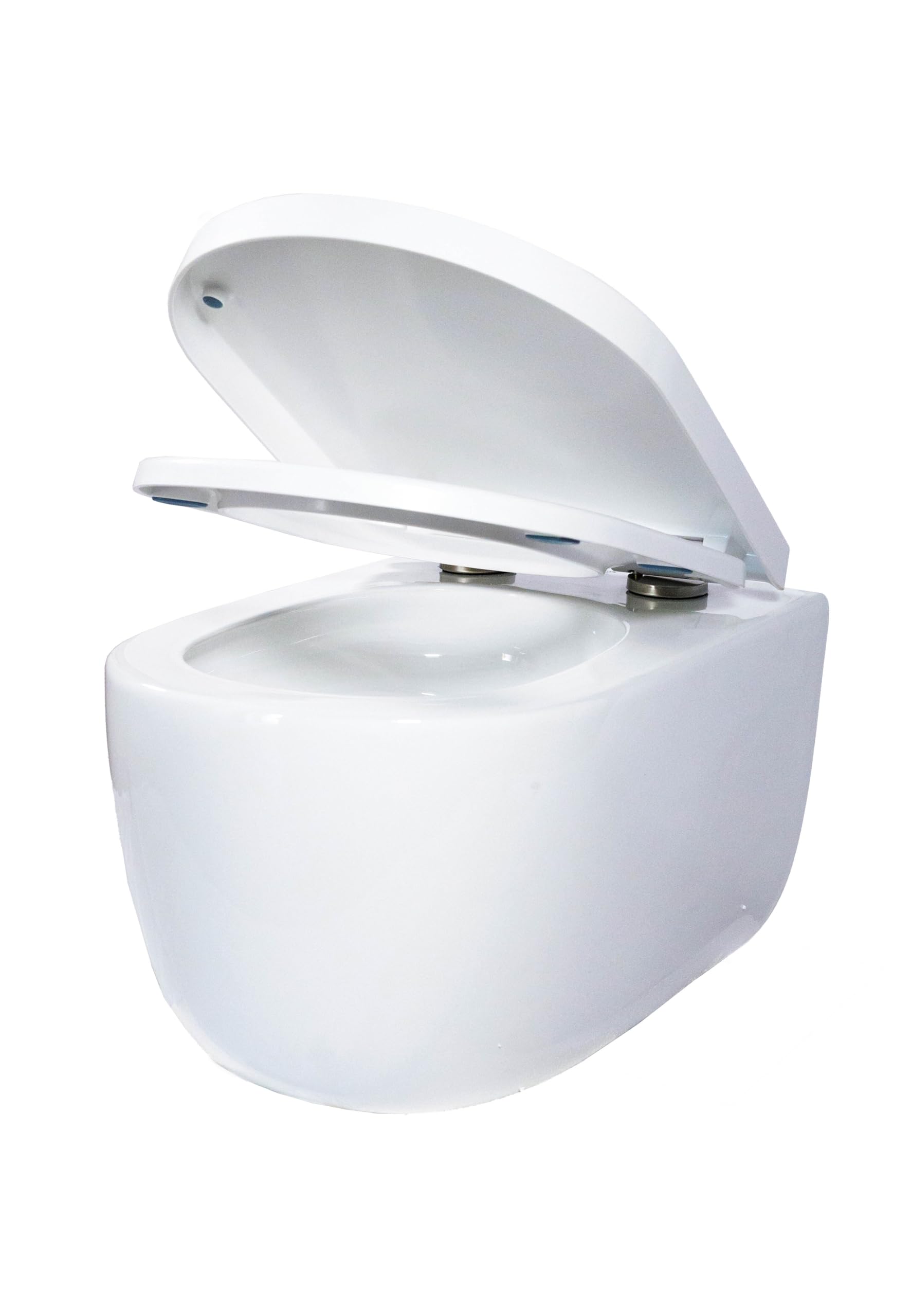 Spülrandloses Hänge-WC Wand-WC Set 53cm Tiefspüler mit Softclose-Sitz Weiß | Spülrandlose Wandtoilette inklusive Schallschutz und Tornado Spülung. Pflegeleichte Nano Beschichtung für das Gäste WC