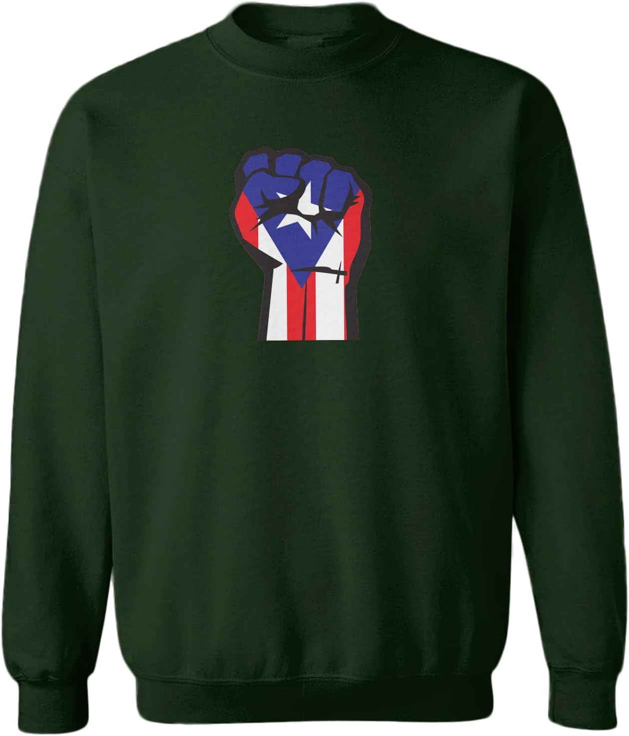 Haase Unlimited Raised Fist Puerto Rican Flag PR Boricua Toddler Fleece Crewneck Sweater