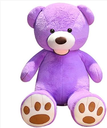 Amazon Co Jp Milee クマぬいぐるみ 130cm 可愛いくま 抱き枕 クマ縫い包み プレゼント イベント お祝い ふわふわぬいぐるみ ソフト 可愛いぬいぐるみ パープル おもちゃ