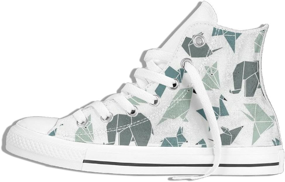 Origami Animals Unisex Hi-tops Casual Sneakers Shoes Slip-On Slip Nursing Original