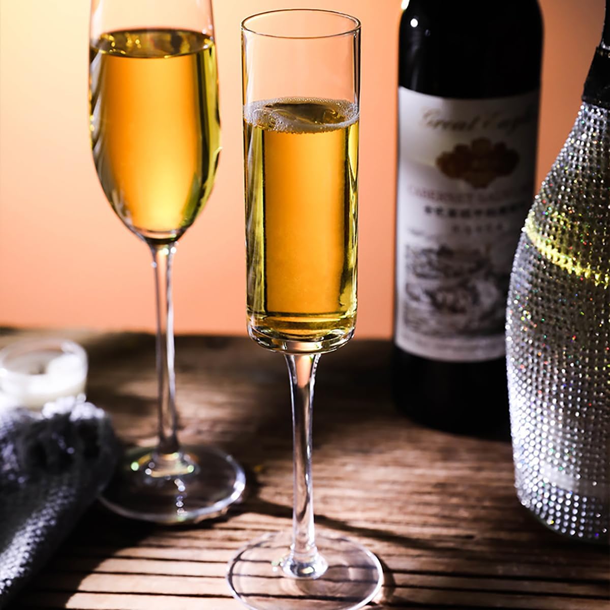 Elsjoy Set of 8 Acrylic Champagne Flutes, 6 Oz Unbreakable Champagne Glasses Reusable Champagne Toasting Cups, Shatterproof Stemmed Champagne Coupes for Wedding, Party, Bar - Image 8