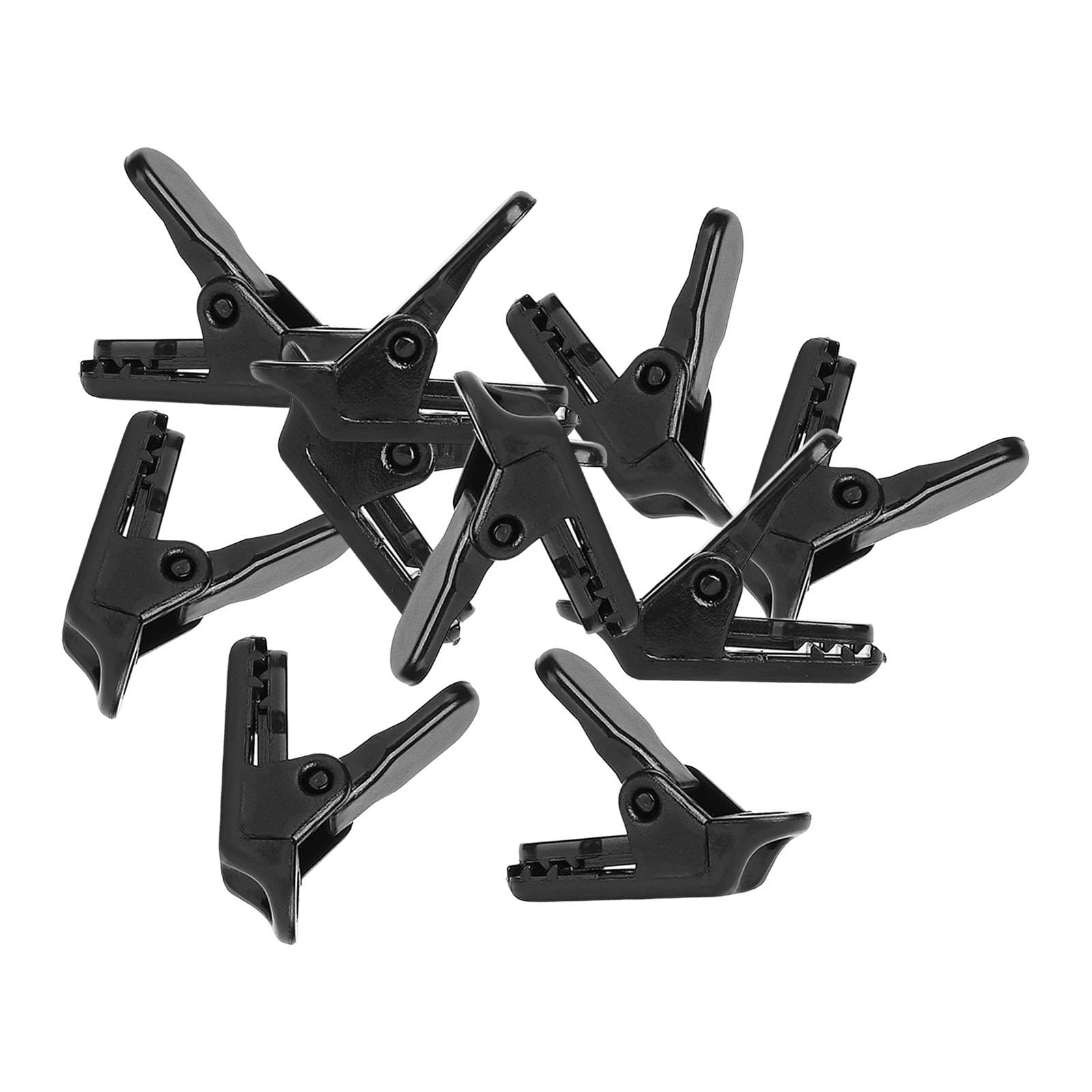 10Pcs Tarp Awning Clips Reusable for Camping Car Covers Swimming Pool Covers black