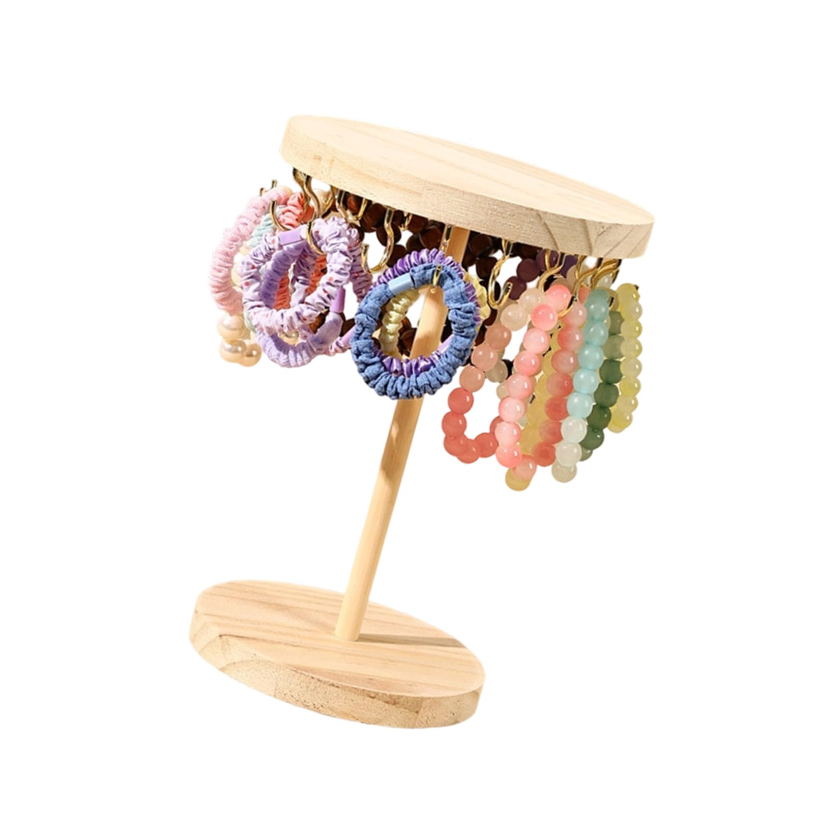 TFAOYS Classical Wooden Necklace Rack with Sturdy Construction Jewelry Display Holder Ideal for Exhibitions and Boutiques Adjustable Necklace Organizers