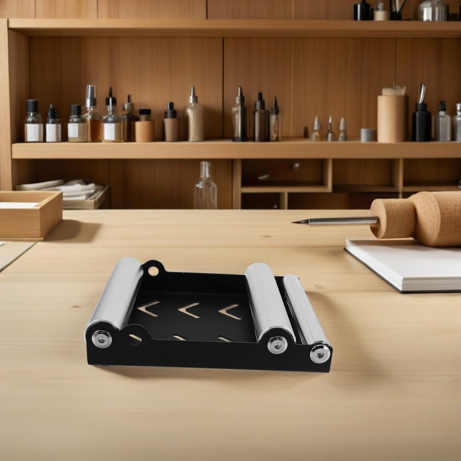 Motorcycle Wheel Stand and Adjustable Tire Cleaning Rack Heavy Duty Bike Chain Lubricator Support for Motorcycle Maintenance and Cleaning