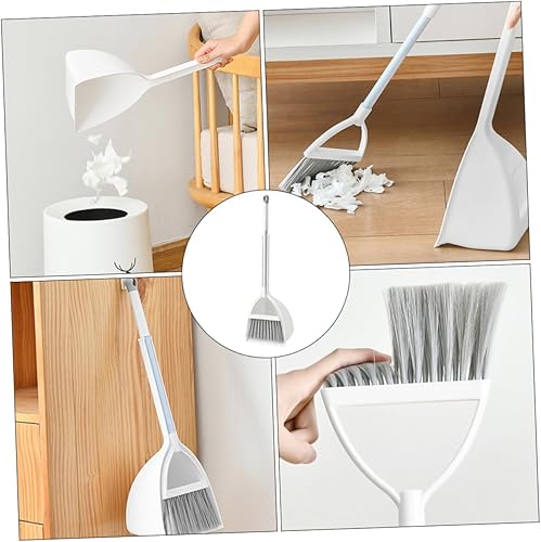 Miniatura 4 de Juego de cepillo de recogedor con recogedor de escoba con recogedor, mango auxiliar de limpieza vertical, herramienta de barrido de piso para el