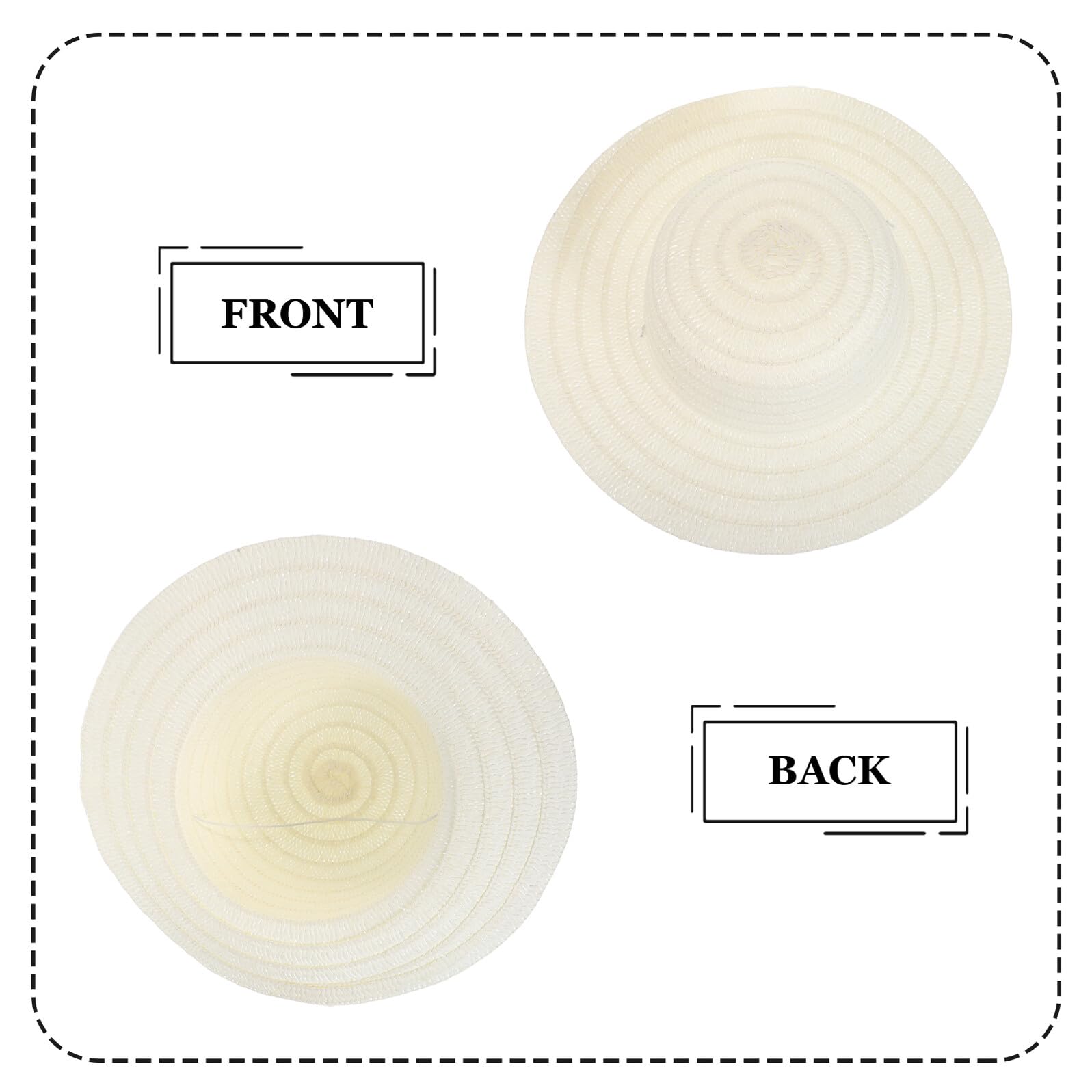 Sombreros de Paja Beige y Protección UV 12 para Bricolaje ala Ancha Ajustable y Disfraces de Verano Manualidades en Grupo