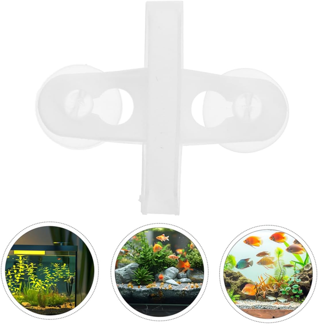 GANAZONO 20pcs Aquarium Divider Clips with Cups Versatile Fish Tank Breeding Partition Holders for Glass Covers Easy Installation and Removal for Aquatic Plants and Decorations