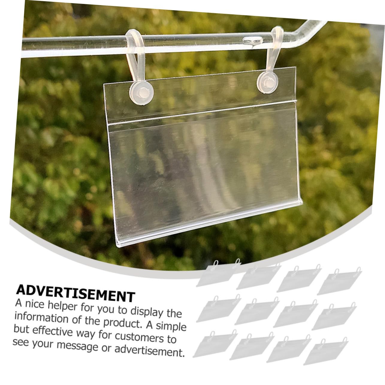 ABOOFAN Porta Etichette Prezzi Design Chiaro 40 Pezzi in Pvc Trasparente per Esposizione e Visualizzazione Prezzi in Negozio e Supermercato