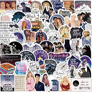 Sanmatic 60pcs Acotar Merchandise Stickers for Suitcase Skateboard Laptop Computer Water Bottles Car Teens Boys Girls Decal