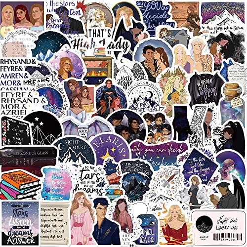 60pcs Acotar Merchandise Book Aesthetic Stickers for Teens, Waterproof Vinyl Decal for Teen Adult...