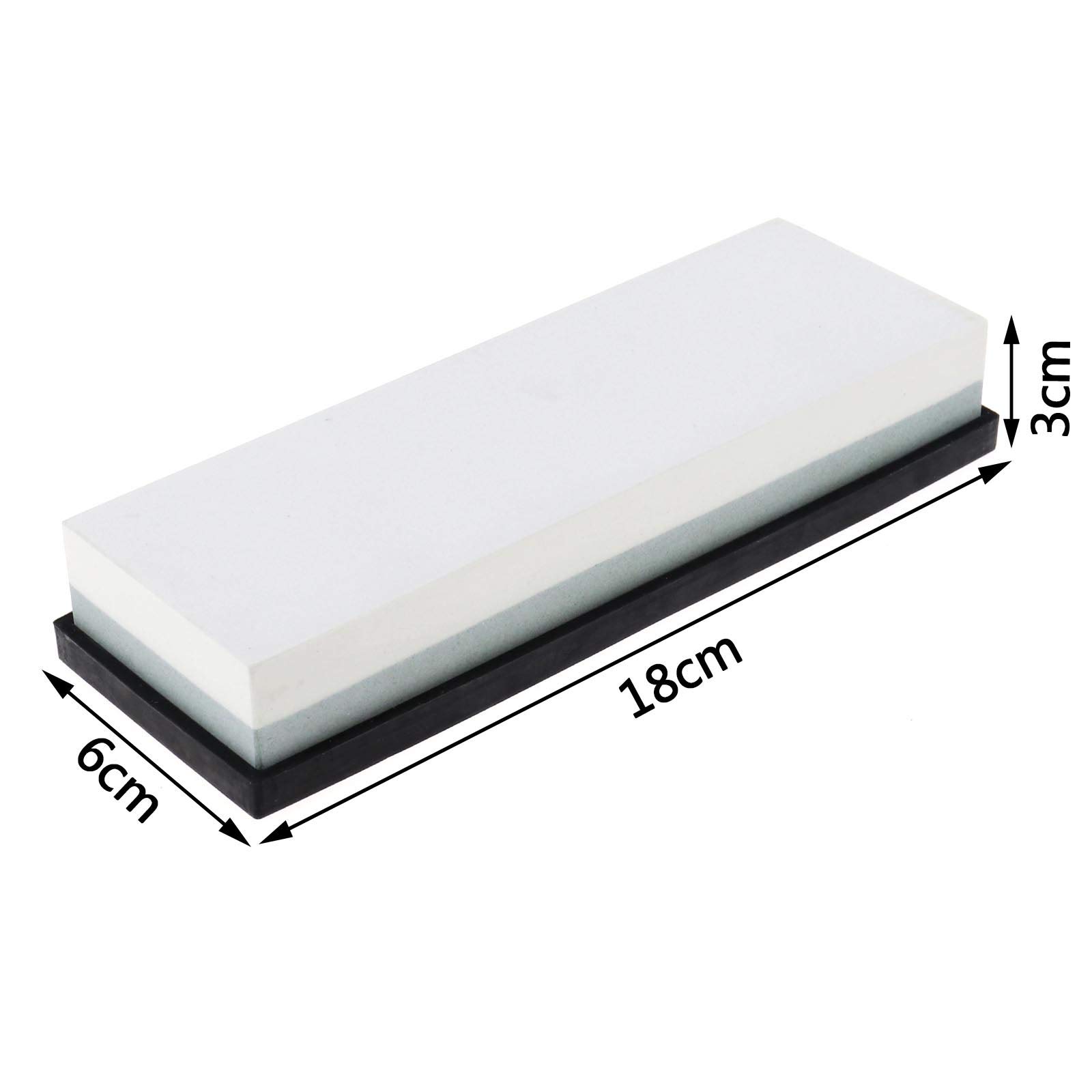 DDF IohEF Pierre à Aiguiser - Grain 1000/6000 - Aiguiseur De Couteaux Professionnel 2 En 1 Double Face Avec Base En Silicone Antiderapante Et Guide Dangle Rouge