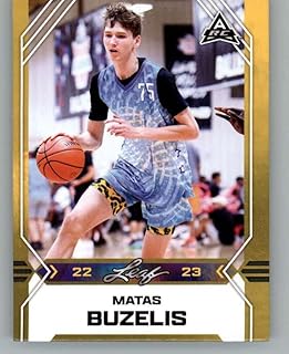 2022-23 Leaf Draft Gold #B-6 Matas Buzelis RC Rookie Basketball Trading Card