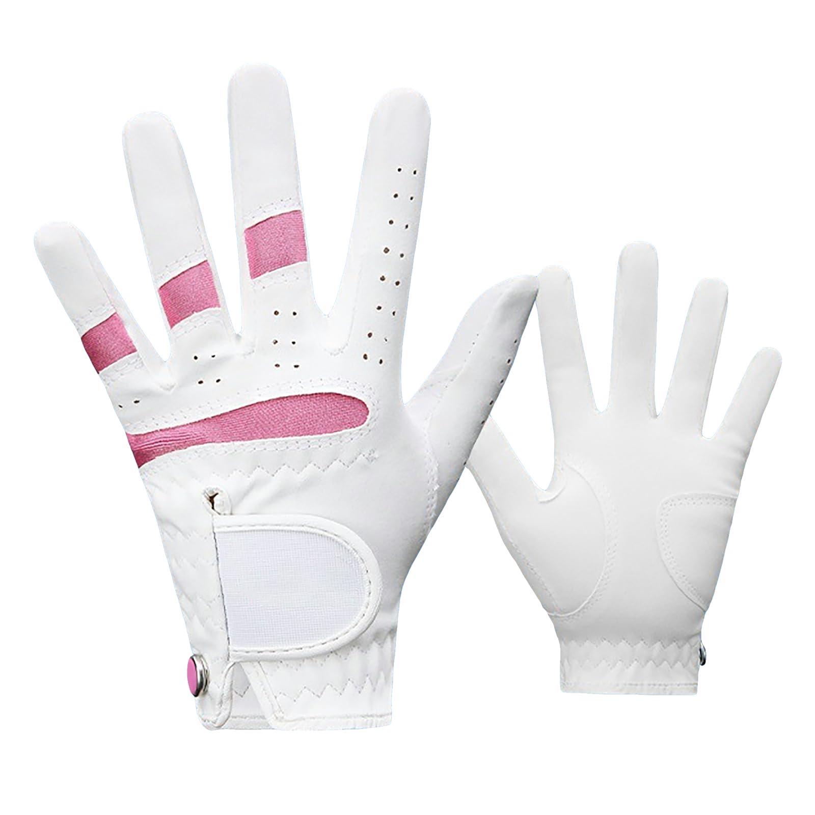 1 Pair Kids Golf Glove Microfiber Breathable Junior Golf Gloves with Ball Marker for Children Youth Boys Girls Right Left Handed Golfer All Weather Grip Gloves Beginner Golf Practice Accessories
