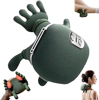 Massage Master for Shoulder, Cordless Shiatsu Massager with Heat - 3D Shiatsu Deep Tissue Kneading, Simulated Human Hand Cervical Trapezius Neck Massager Pillow for Muscle Relief
