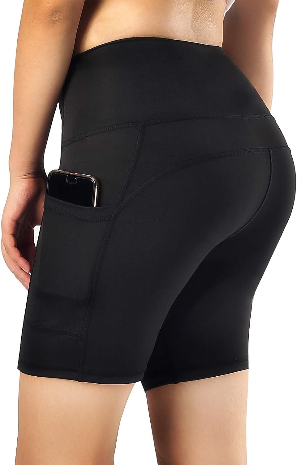 Neonysweets Womens Workout Yoga Short Pants Active Running Shorts Pocket