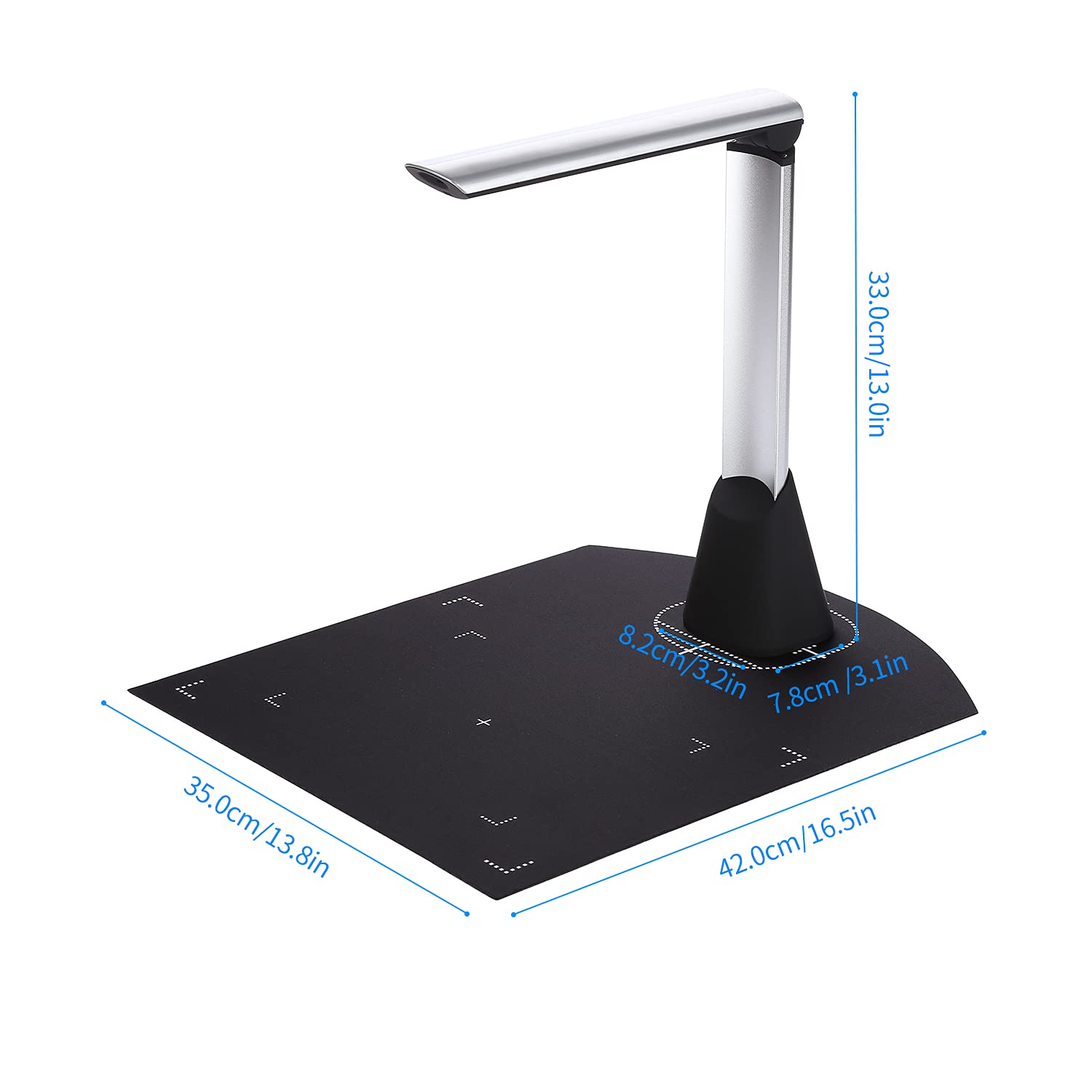 BK34 Scanner per fotocamera per documenti HD da 5 pixel Dimensioni della tura A4 con luce LED Software didattico per insegnanti di classe Insegnamento online Educazione a distanza