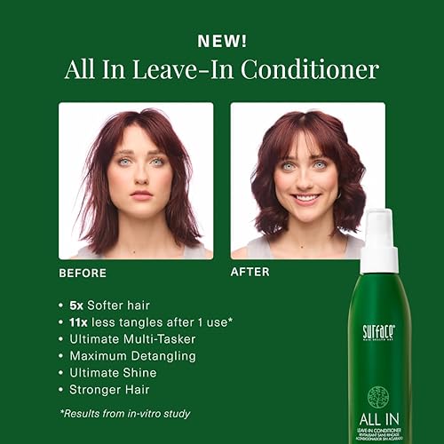 Miniatura 3 de SURFACE Hair All in - Acondicionador sin enjuague, desenreda, controla el encrespamiento y fortalece para todo tipo de cabello, 6 onzas líquidas
