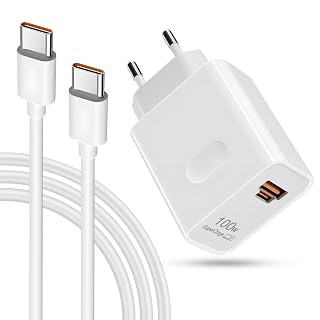 100W Supercharge Schnellladegerät für Huawei Mate 60/50/40,P60/50/40,nova 12/11/10/9 Pro, 2-Port Schnelllade Ladegerät mit 6A USB-C Ladekabel (1,5M) für Magic 6/5/4,Honor 100/90/80 Pro,Honor 70/60Pro - Amazon product rated Grade A