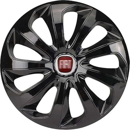 Jogo 4 Calotas Esportiva Velox Preto Brilhante Aro 14 FIA Novo Uno Vivace Way Argo Cronos Mobi Punto