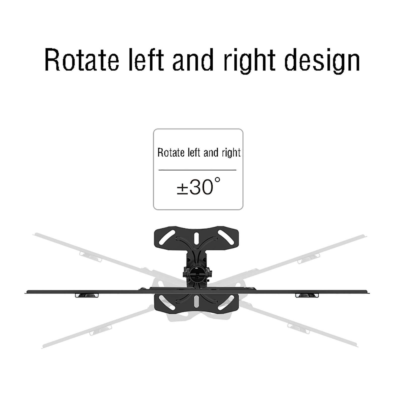 Soporte de techo para TV, soporte giratorio de inclinación ajustable para televisores de pantalla plana de 32 a 65 pulgadas, soporta hasta 140 libras, ideal para instalación en techo