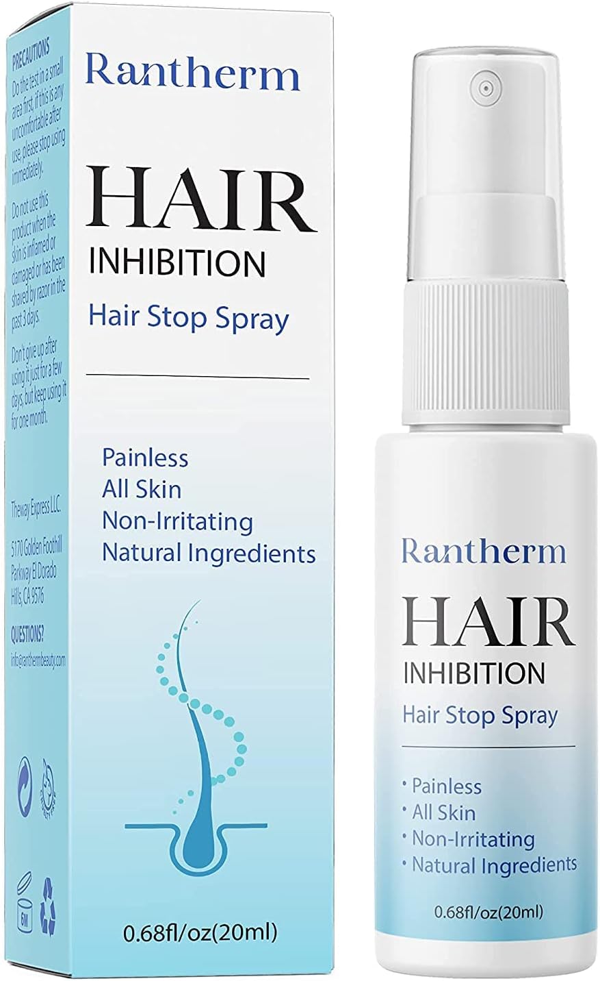 Hair Removal Spray, Hair Inhibitor, Hair Stop Growth Spray For Arm Underarm Legs Face Back Leg Chest Bikini, Natural Ingredient, Non-Irritating Hair Removal Spray for Women and Men