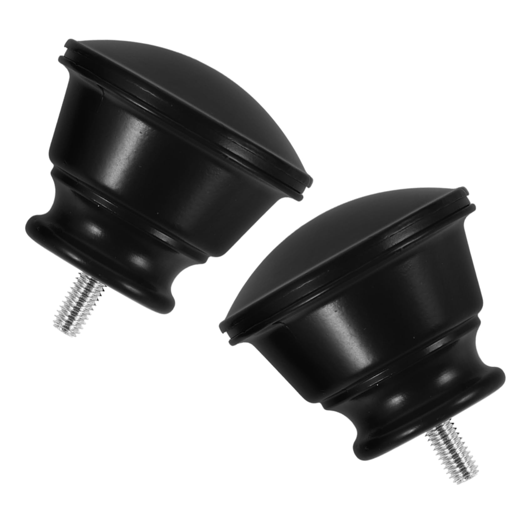 5 Ensembles Prise De Tringle À Rideau Rideaux Pendaison Canne À Pêche Embouts De Traitement De Fenêtre Embout De Tige Décoratif Plastique Abs Black 2 Pièces * 5