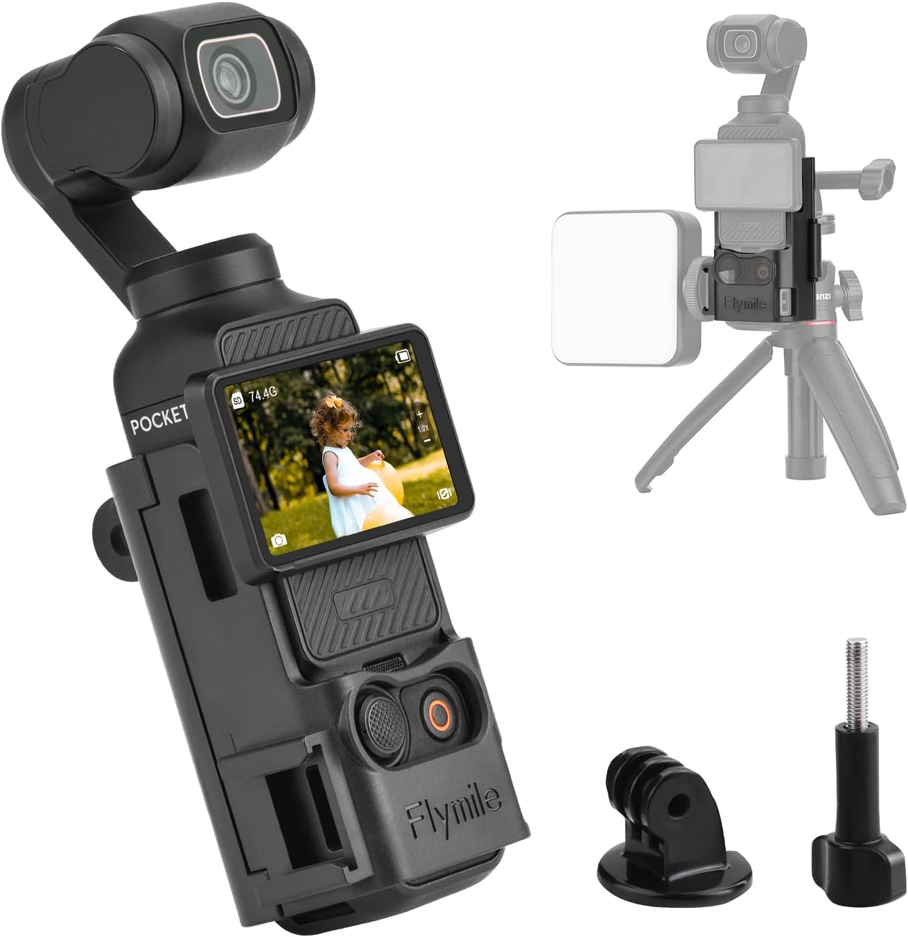 BTG Multi-Use Extension Adapter Frame For DJI OSMO Pocket 3 | Cold Shoe Mount For Mic & Light
