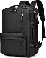 Mochila de Viagem Expansível Impermeável 40L, Compartimento para Notebook até 17”, Bagagem de Mão, Antifurto, USB Externa, Ideal para Avião, Trabalho e Viagens Curtas