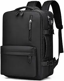 Mochila de Viagem Expansível Impermeável 40L, Compartimento para Notebook até 17”, Bagagem de Mão, Antifurto, USB Externa, Ideal para Avião, Trabalho e Viagens Curtas